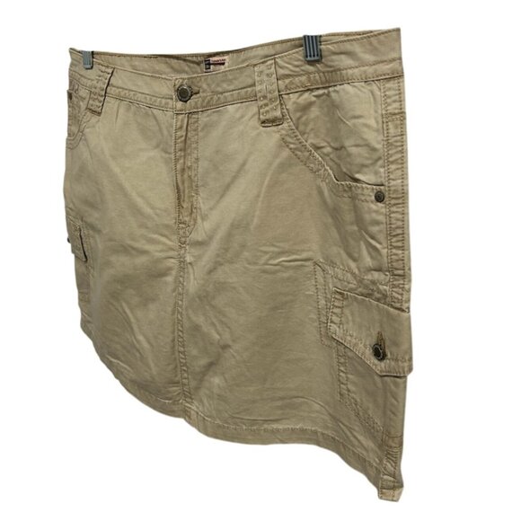 Faded Glory Womens Plus Cargo Skirt 20W Valley Tan Cotton Casual Utility Style - Picture 3 of 10